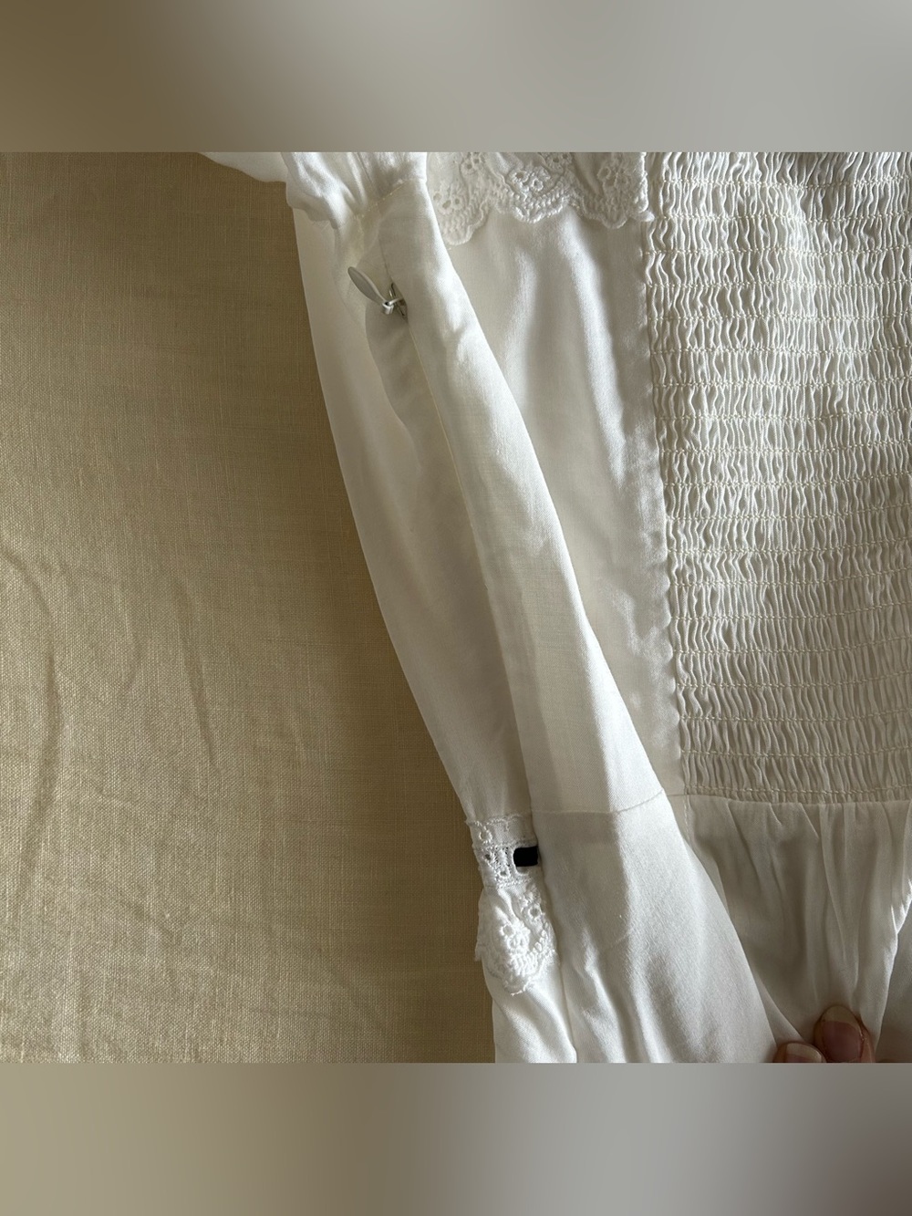 Reformation Haisley Blouse in White - Picture 8 of 11